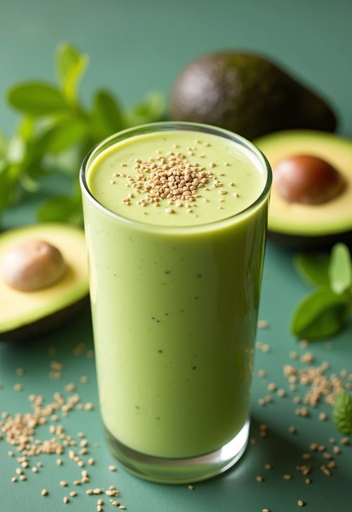 12 Irresistible Breakfast Smoothies That Are Perfect for Busy Mornings (Try #8 Today!) - 12. Avocado Green Smoothie