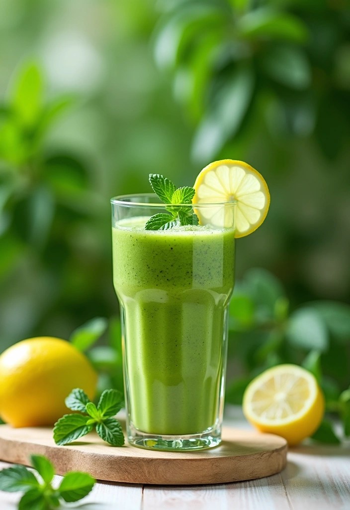 12 Irresistible Breakfast Smoothies That Are Perfect for Busy Mornings (Try #8 Today!) - 7. Matcha Mint Smoothie