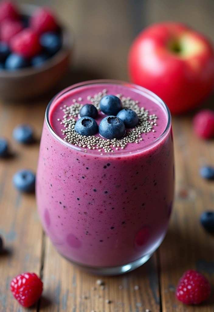 12 Irresistible Breakfast Smoothies That Are Perfect for Busy Mornings (Try #8 Today!) - 8. Superfood Berry Smoothie (Try This Today!)